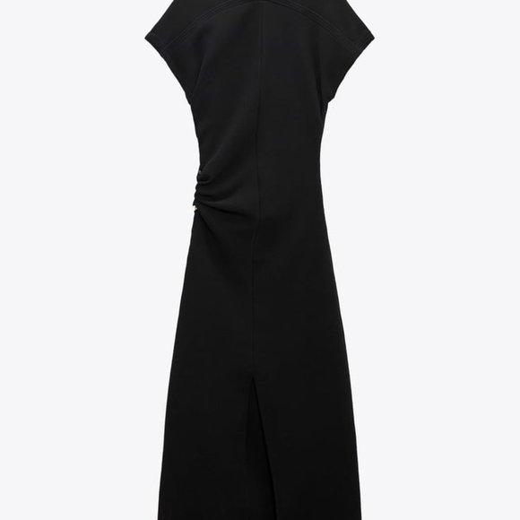 Zara Dresses Nwt Zara Draped Dress With Slit Poshmark